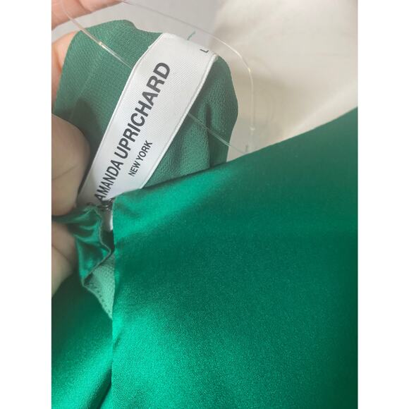 Amanda Uprichard Camela Dress Dark Green L - Picture 9 of 12